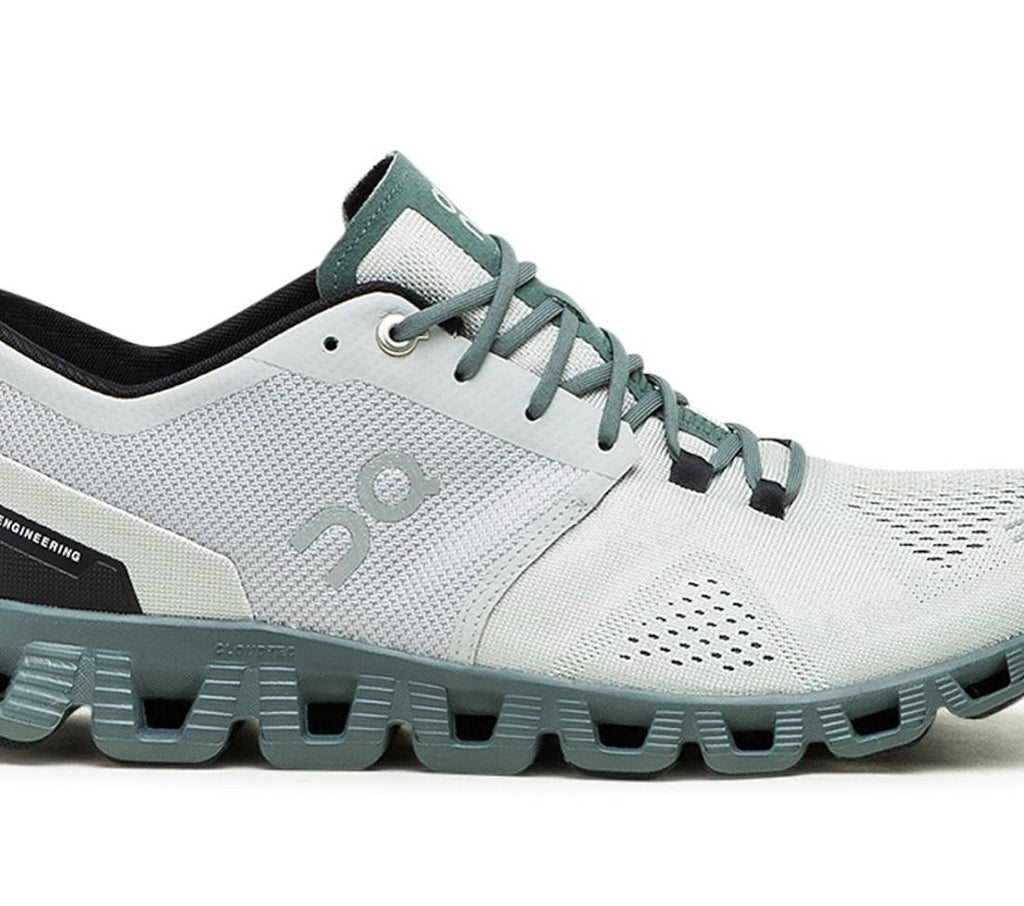 On Cloud X Shift Glacier Grey Olive Training Footwear - product image from the listing.