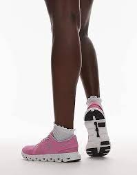 On Cloud 6 Raspberry White Lifestyle Trainers - product image from the listing.