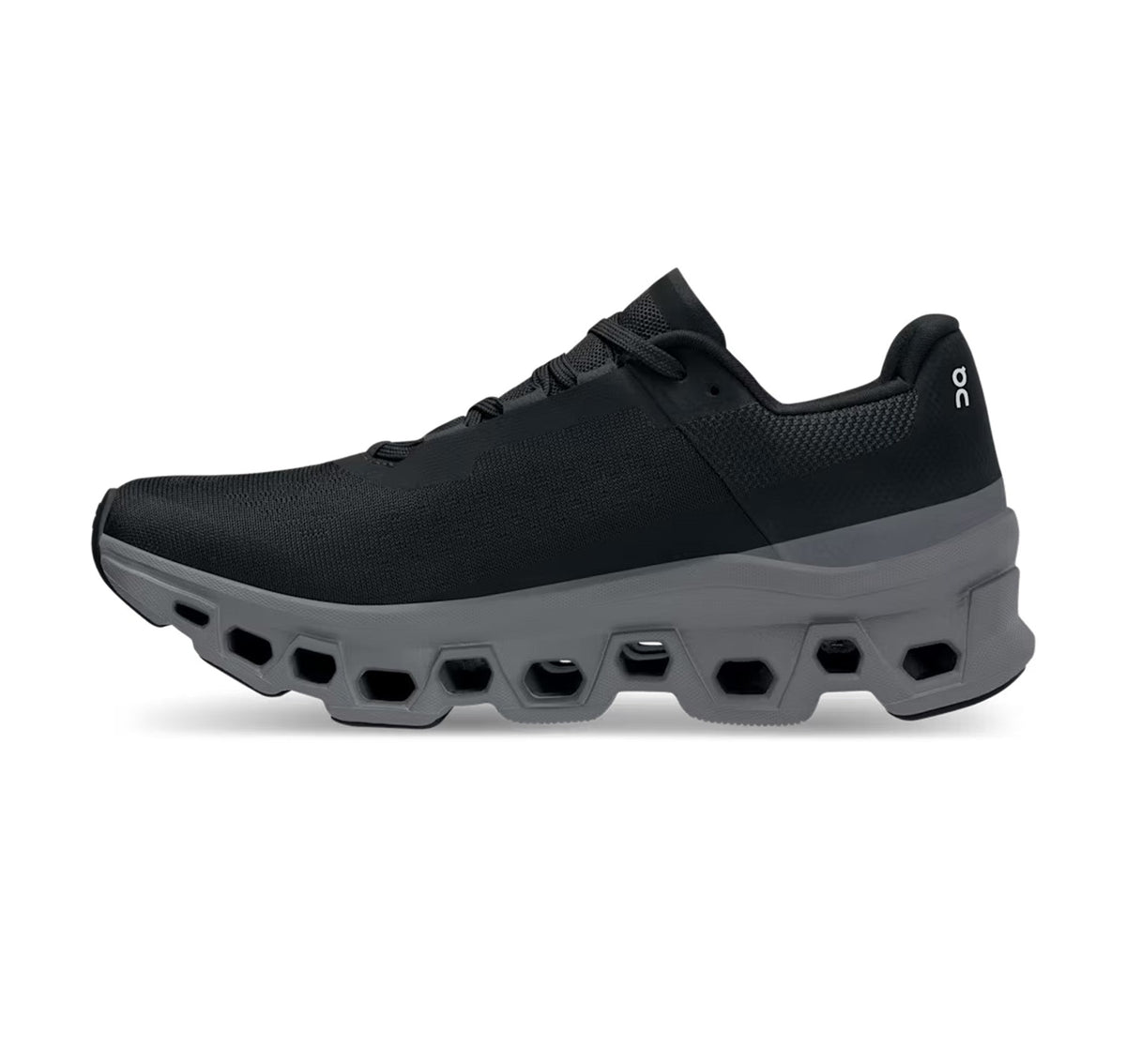 Women's On Cloudmonster Black/Magnet Running Shoes - product image from the listing.