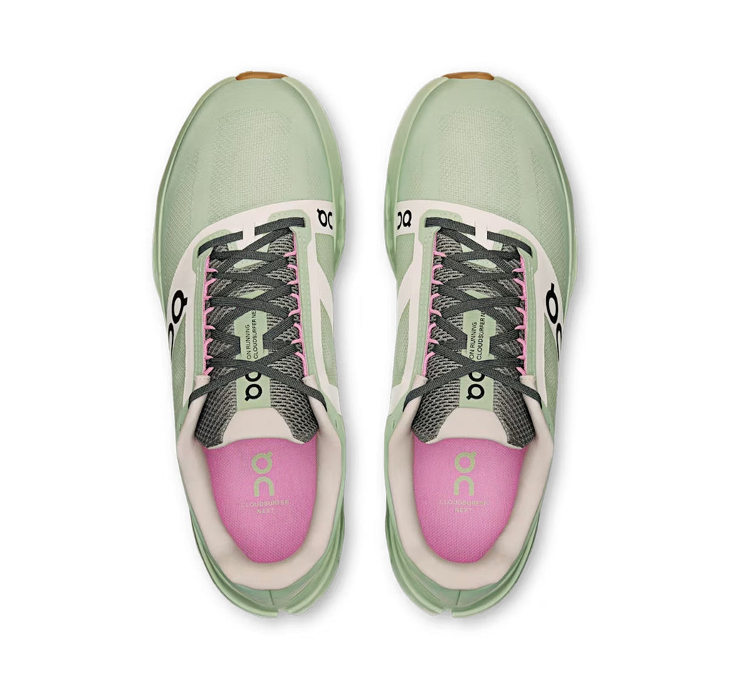 Women's On Cloudsurfer Next Z5 Mineral/Almond Running Shoes - product image from the listing.