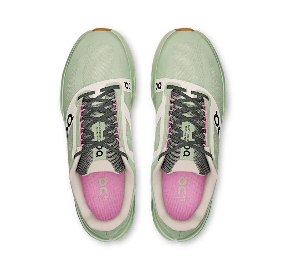 Women's On Cloudsurfer Next Z5 Mineral/Almond Running Shoes - product image from the listing.