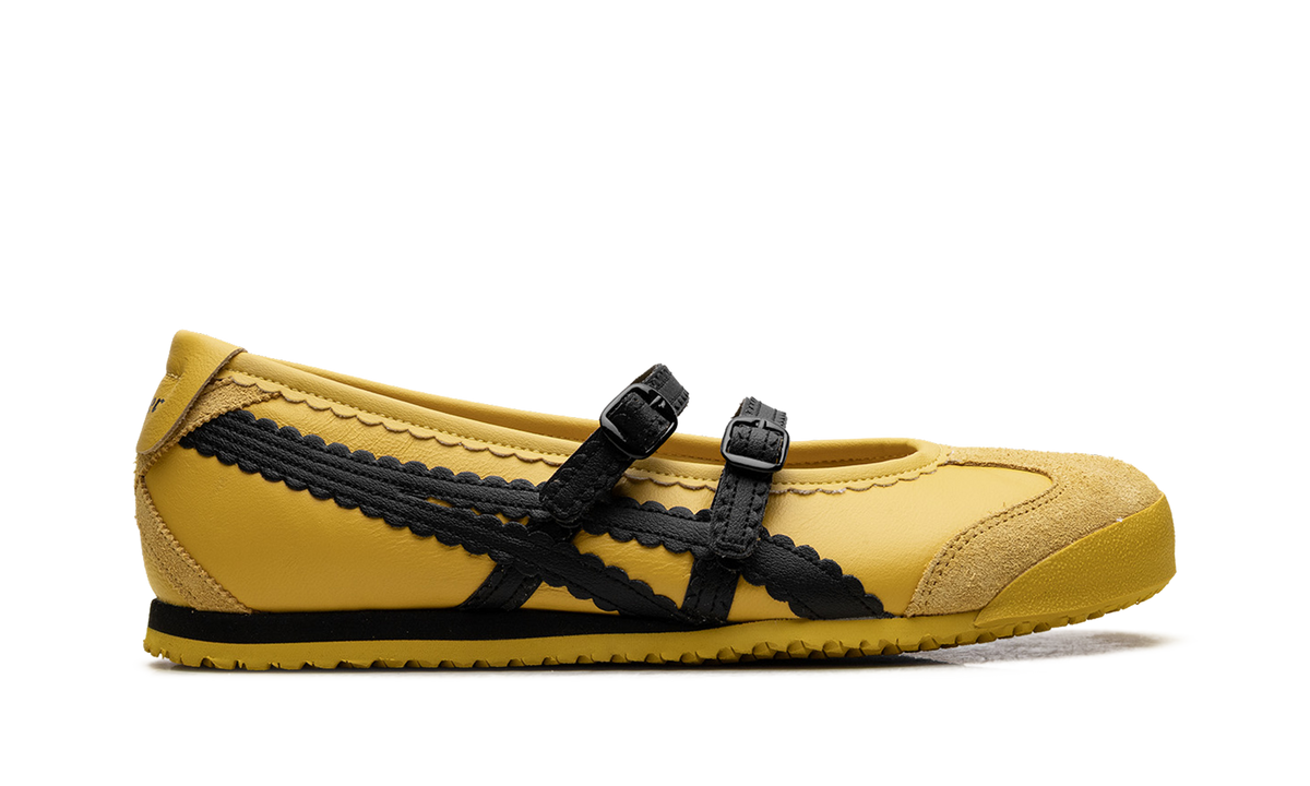 Women's Onitsuka Tiger Mexico 66 TGRS Ballet Flats - Yellow Black - product image from the listing.