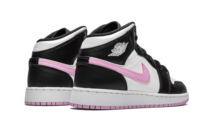 Jordan 1 Mid White Black Light Arctic Sneakers in Pink - product image from the listing.