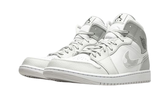 White Camo Sneakers - Jordan 1 Mid - product image from the listing.