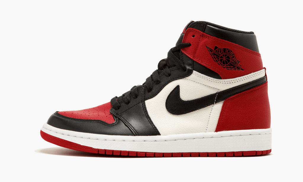 "Bred Toe" Jordan 1 Retro High Sneakers - product image from the listing.