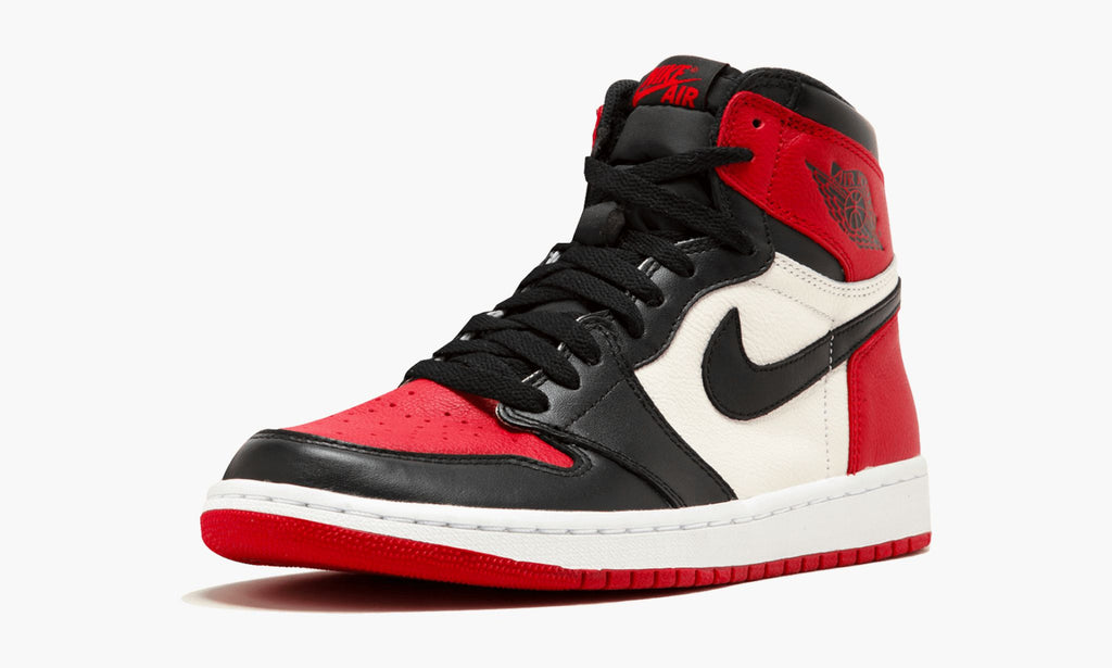 "Bred Toe" Jordan 1 Retro High Sneakers - product image from the listing.