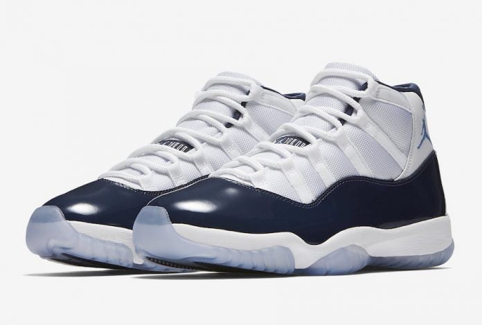 UNC Win Like 82 Sneakers - Jordan 11 Retro - product image from the listing.