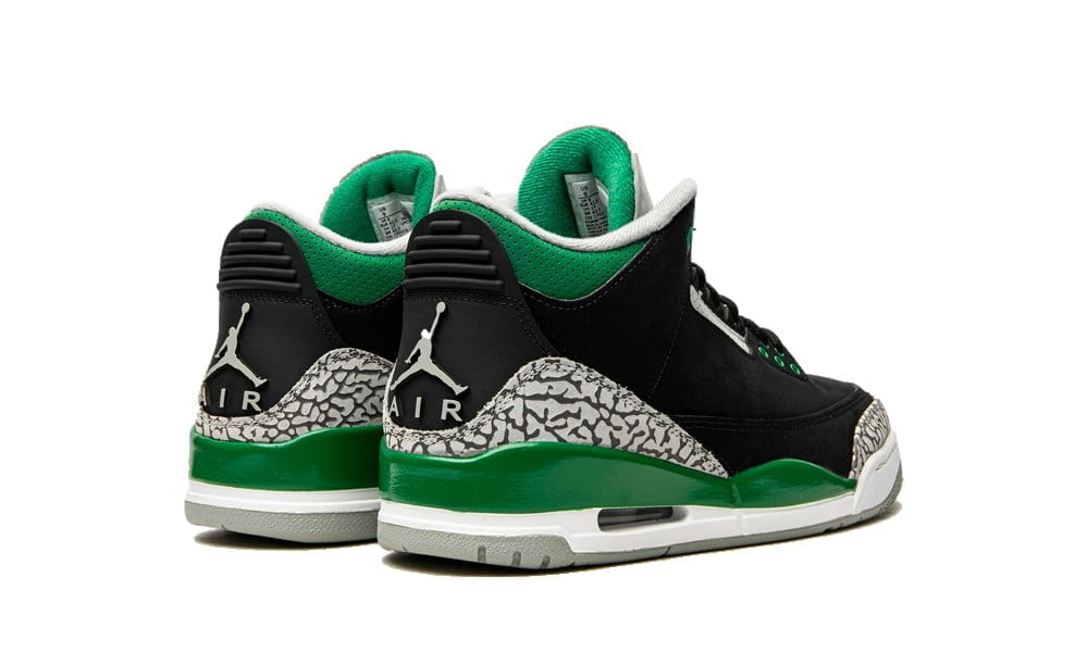 Jordan 3 Retro Pine Sneakers in Green - product image from the listing.