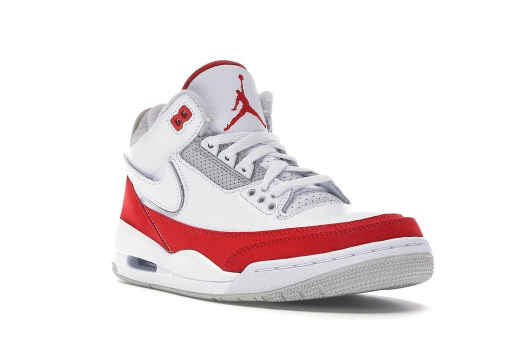 Jordan 3 Retro Tinker Sneakers in White University Red - product image from the listing.