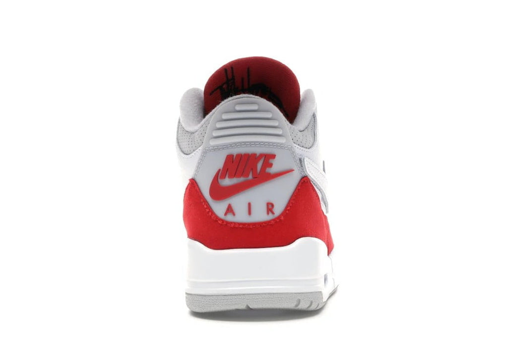 Jordan 3 Retro Tinker Sneakers in White University Red - product image from the listing.