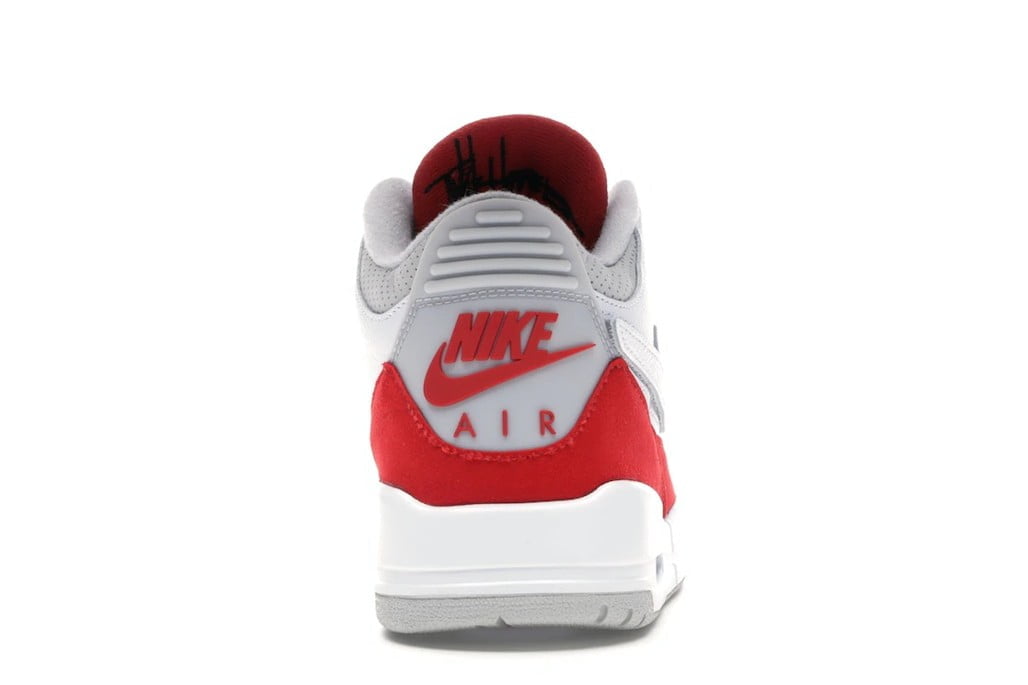 Jordan 3 Retro Tinker Sneakers in White University Red - product image from the listing.