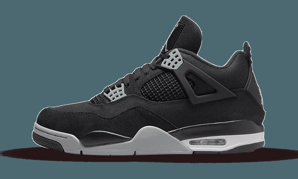 Black Canvas Sneakers - Jordan 4 Retro SE - product image from the listing.
