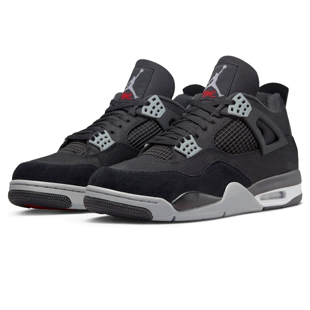 Black Canvas Sneakers - Jordan 4 Retro SE - product image from the listing.