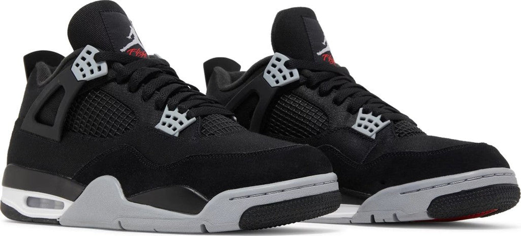 Black Canvas Sneakers - Jordan 4 Retro SE - product image from the listing.