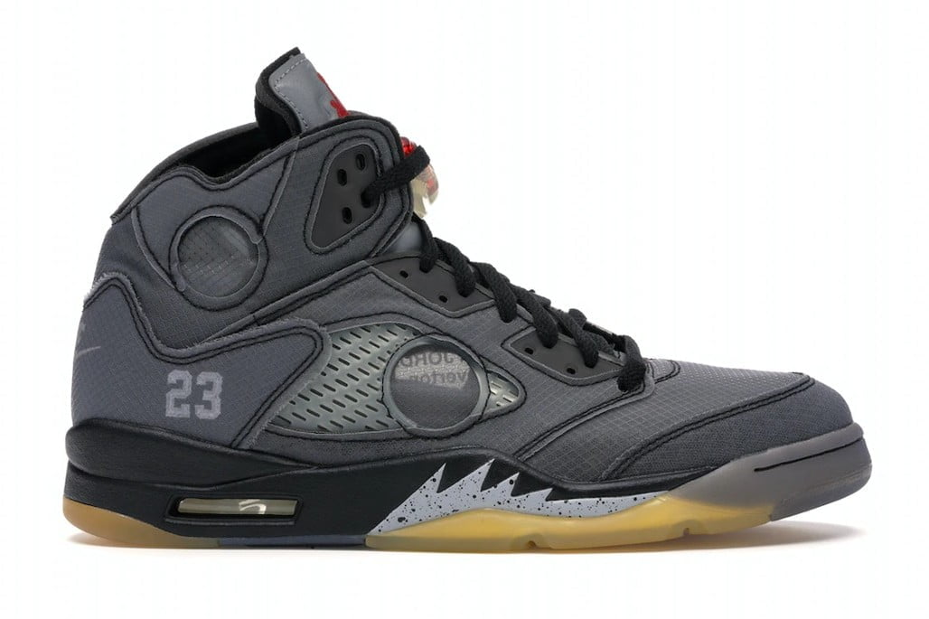 Off-White Muslin Sneakers - Jordan 5 Retro - product image from the listing.