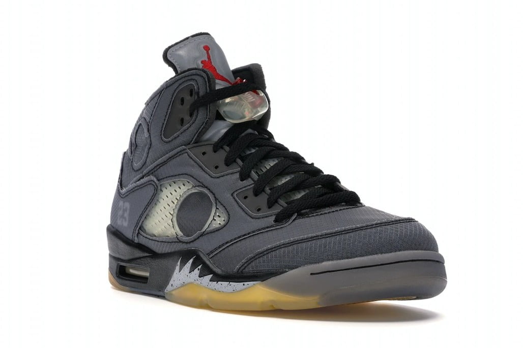 Off-White Muslin Sneakers - Jordan 5 Retro - product image from the listing.