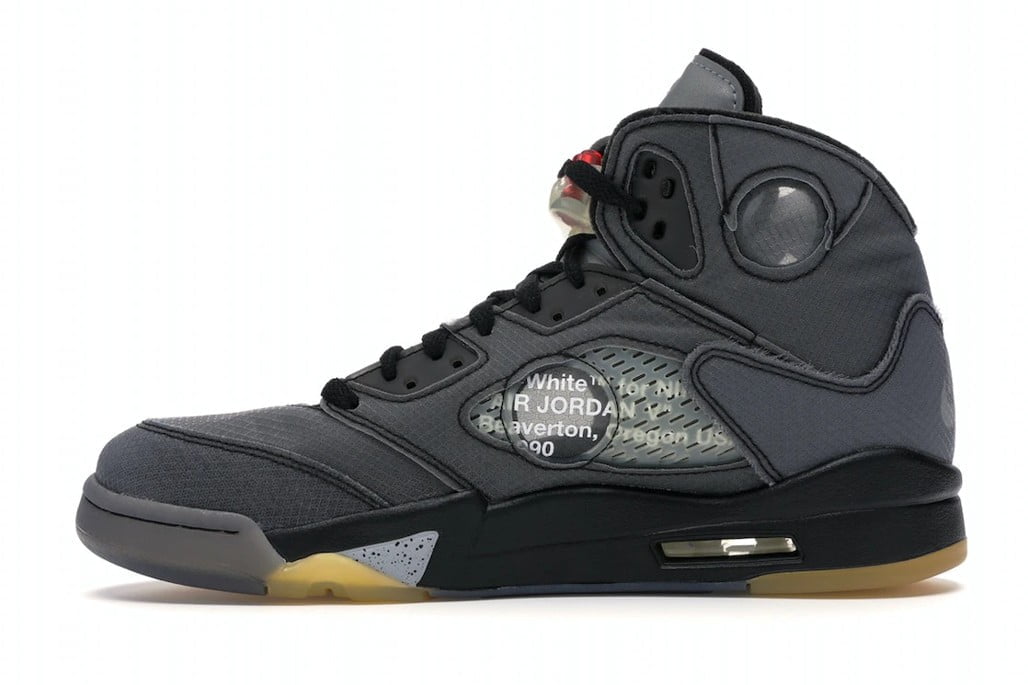 Off-White Muslin Sneakers - Jordan 5 Retro - product image from the listing.