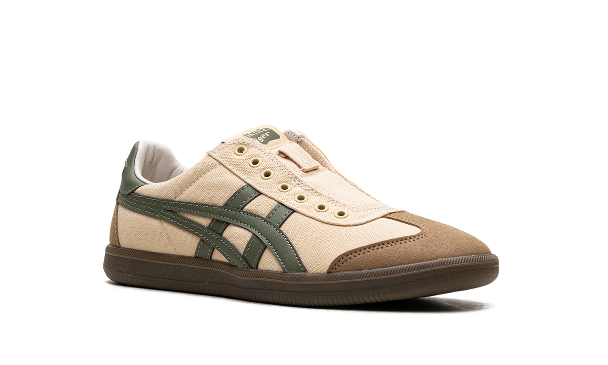 Onitsuka Tiger Tokuten Slip-On Sneakers in Beige Brown Green - product image from the listing.