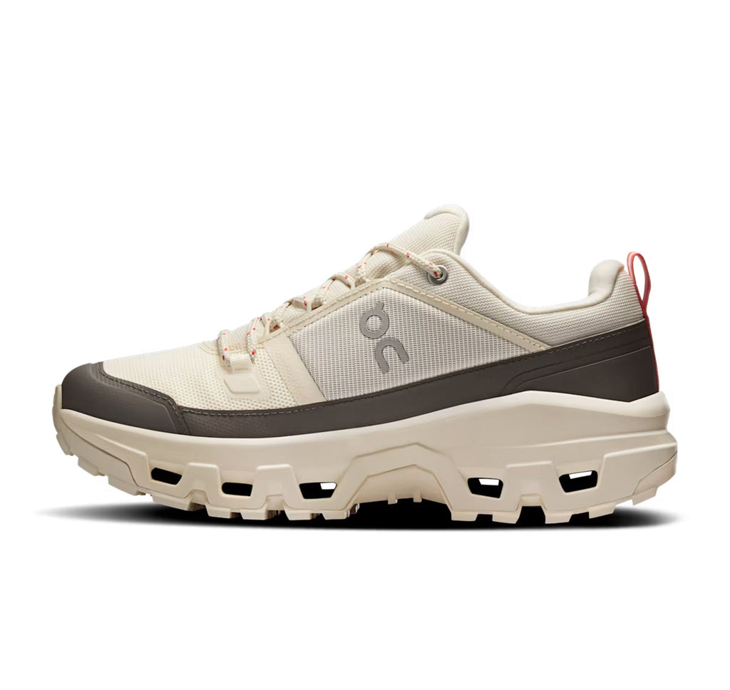 Women's On Cloudrock Low Waterproof Ivory Hiking Shoes - product image from the listing.