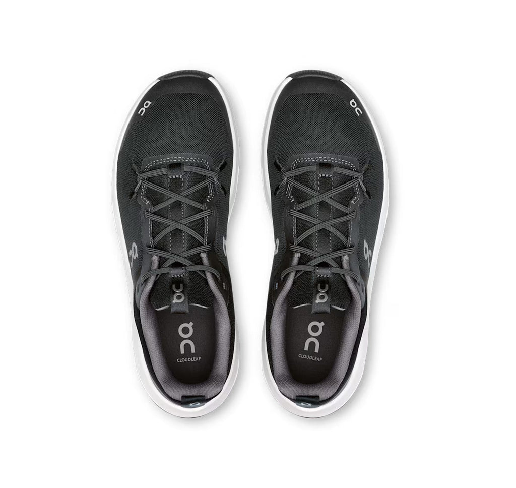 On Big Kids' Cloudleap Black/White Athletic Footwear - product image from the listing.
