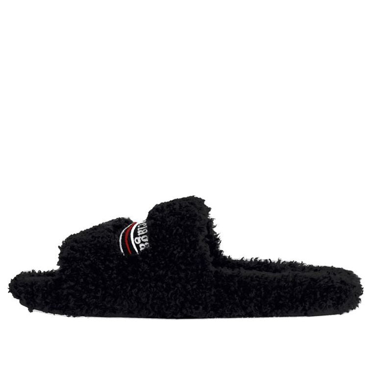 Balenciaga Furry Slides 'Black Red' 654261W2DO11096 # for Women - product image from the listing.