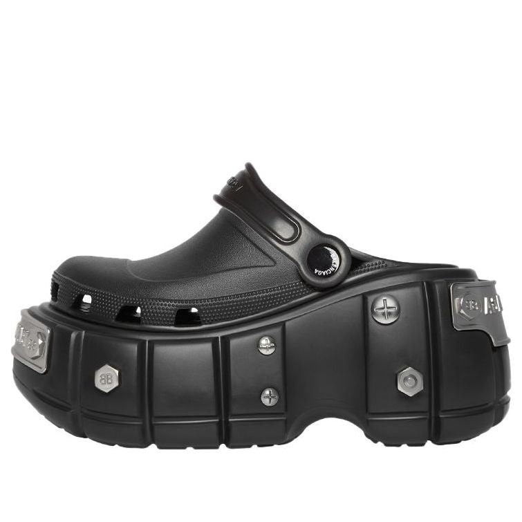 Balenciaga Hardcrocs Slide x Crocs 'Nero Silver' 687398W1S8N1081 # for Women - product image from the listing.