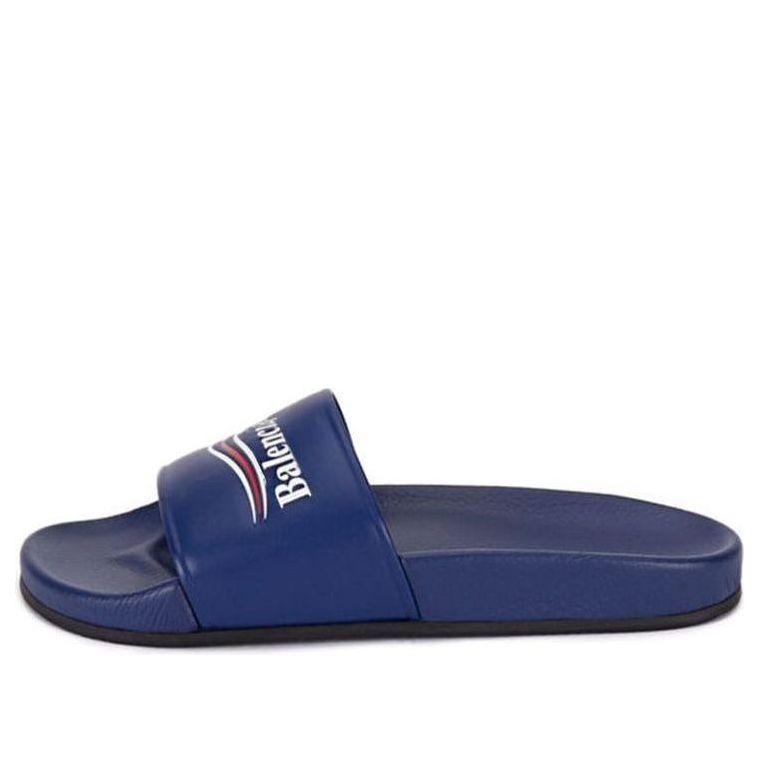 Pool Sandal Political Sandals Blue 530562WAM004045 # by Balenciaga - product image from the listing.