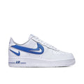 Nike Air Force 1 Low '07 FM Cut Out Swoosh White Game Sneakers in Royal - product image from the listing.