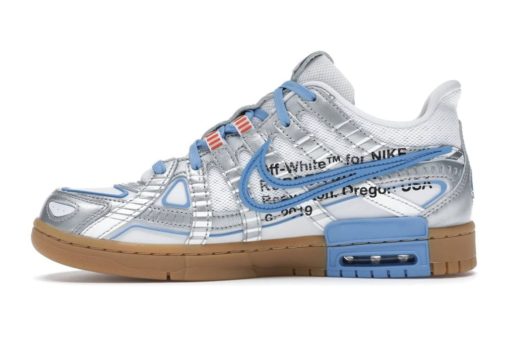 Nike Air Rubber Dunk Off-White UNC Trainers - product image from the listing.