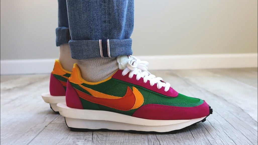 Nike LD Waffle sacai Pine Sneakers in Green - product image from the listing.