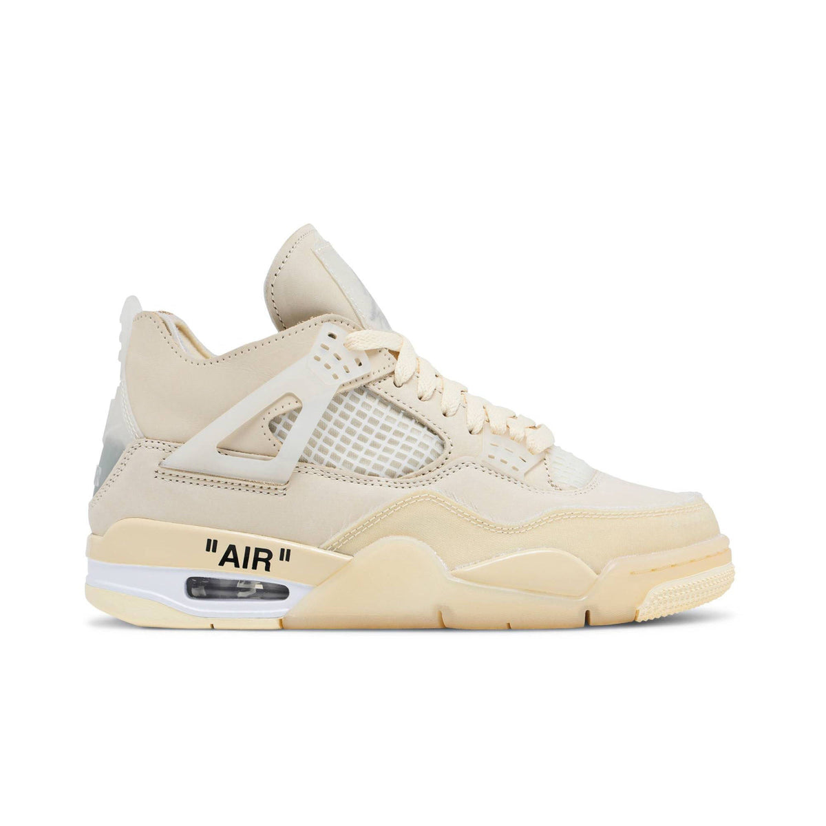 Women's Off-White x Air Jordan 4 SP Sail CV9388-100 Sneakers - product image from the listing.