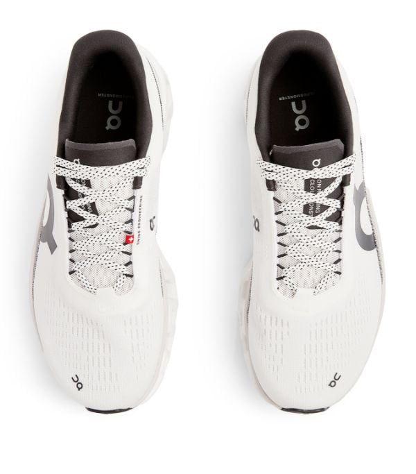 On Cloudmonster 2 Running Shoes in White/Black - product image from the listing.