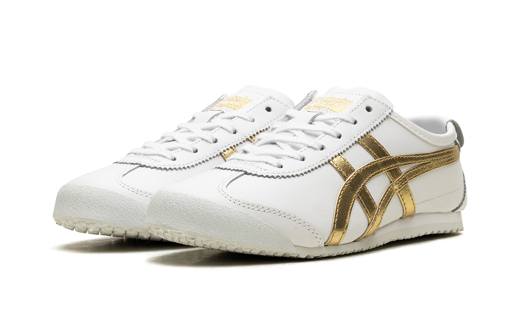 White Rich Gold - Onitsuka Tiger Mexico 66 Sneakers - product image from the listing.