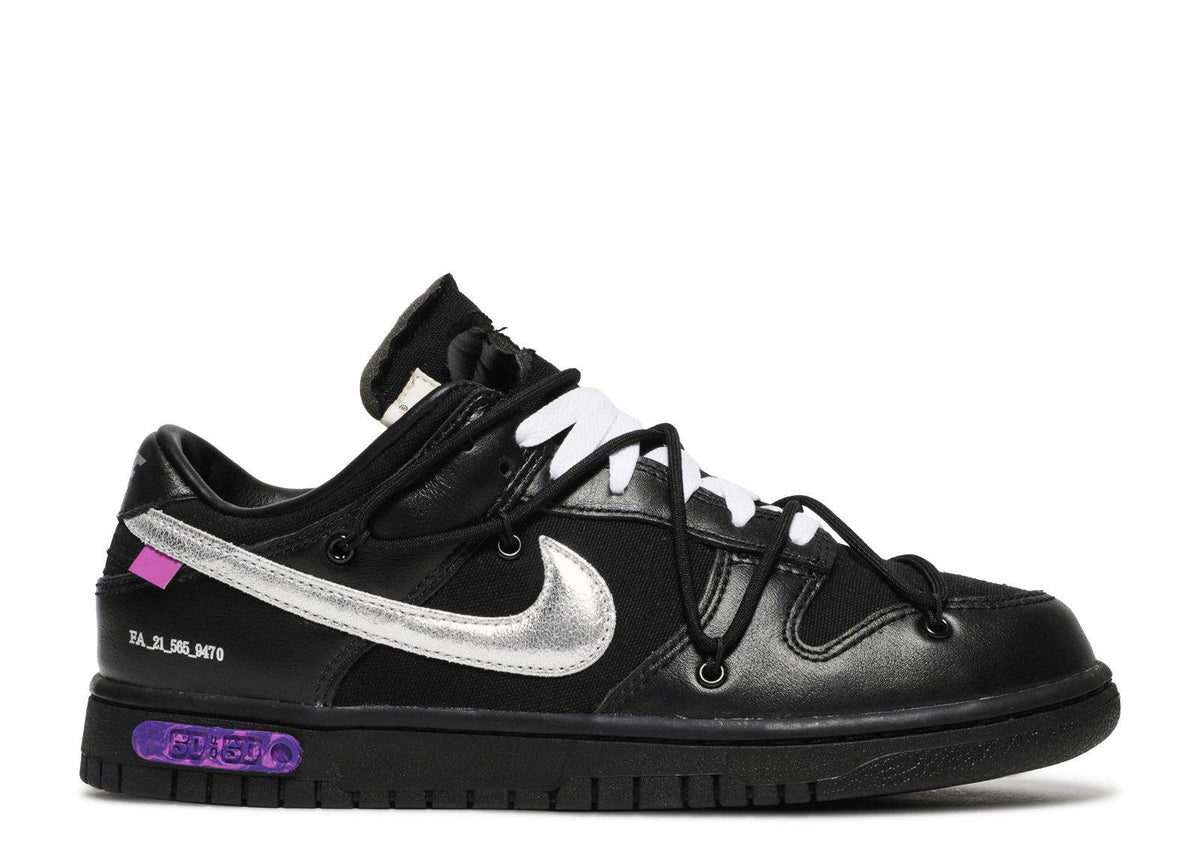 "Lot 50 of 50" Nike Off-White x Dunk Low Sneakers - product image from the listing.
