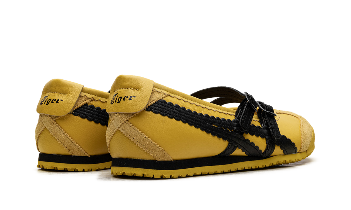Women's Onitsuka Tiger Mexico 66 TGRS Ballet Flats - Yellow Black - product image from the listing.