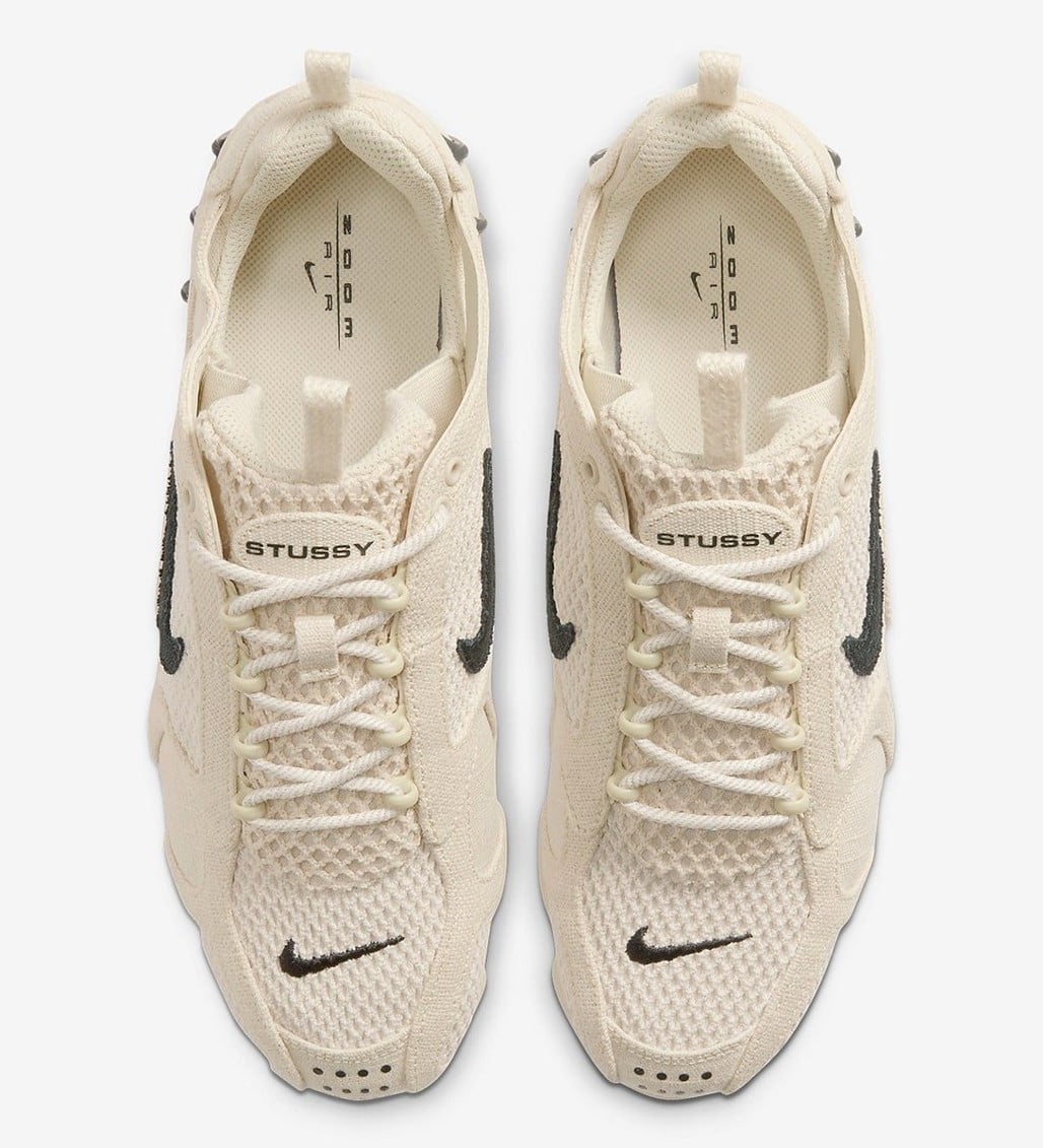 Stussy x Nike Air Zoom Spiridon Cage 2 Fossil Trainers - product image from the listing.