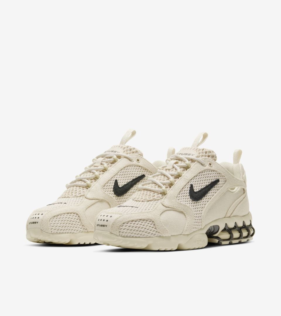 Stussy x Nike Air Zoom Spiridon Cage 2 Fossil Trainers - product image from the listing.