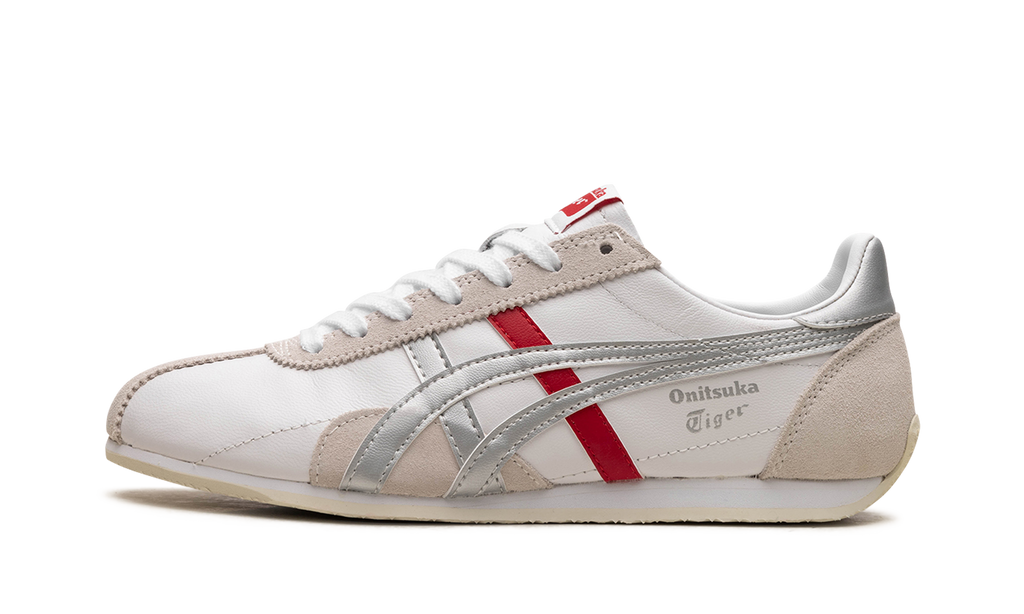 Onitsuka Tiger Runspark Sneakers in White Silver Red - product image from the listing.