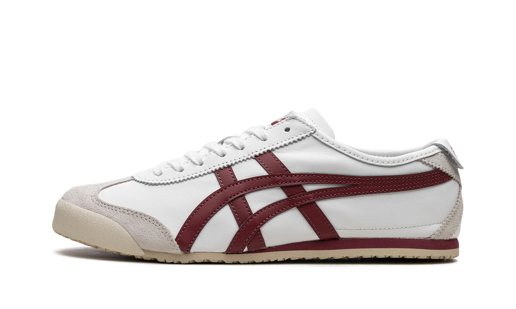 Onitsuka Tiger Mexico 66 Sneakers in White Burgundy - product image from the listing.