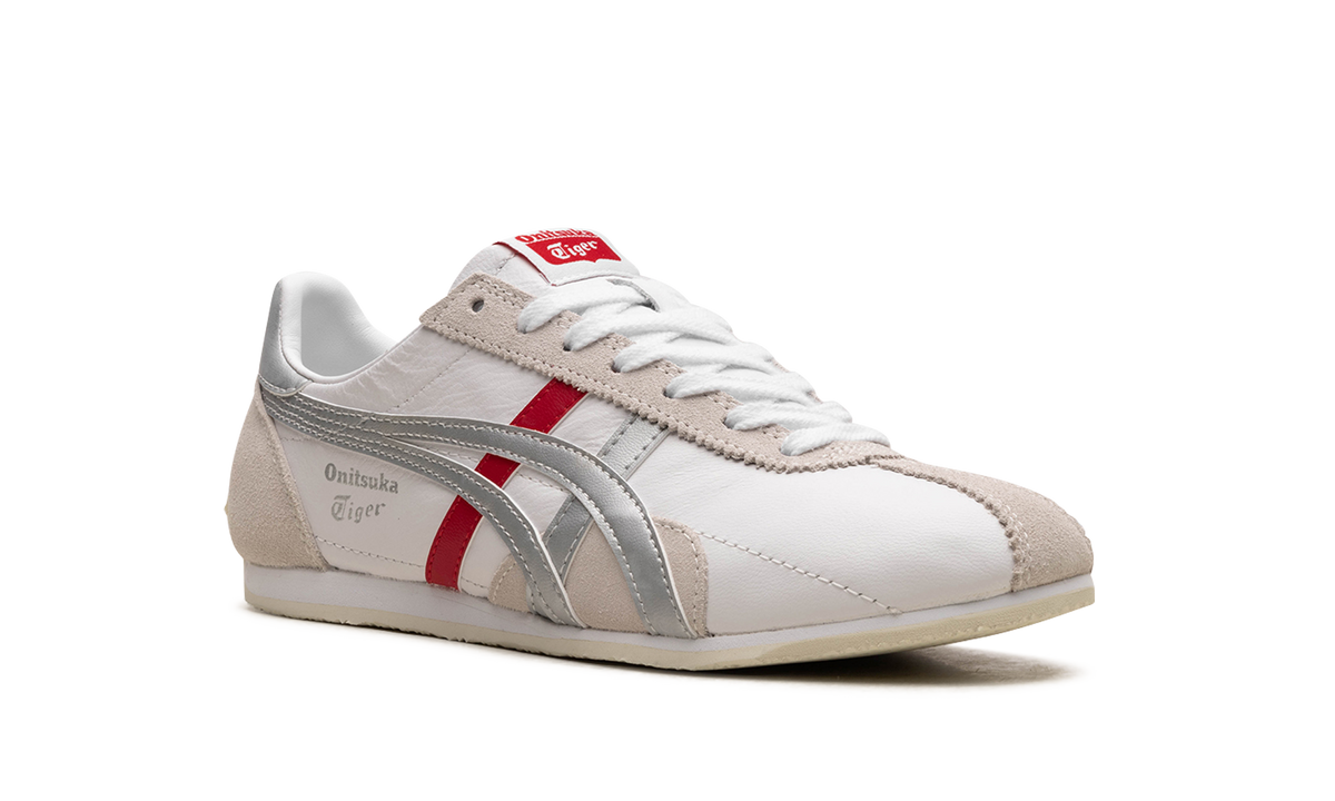 Onitsuka Tiger Runspark Sneakers in White Silver Red - product image from the listing.