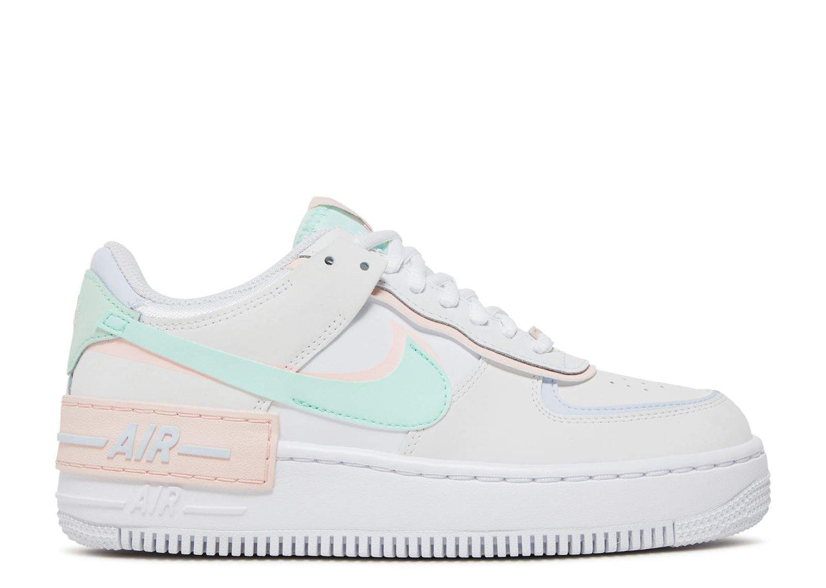 "White Atmosphere Mint" Nike Air Force 1 Shadow Sneakers - product image from the listing.