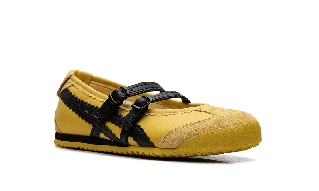 Women's Onitsuka Tiger Mexico 66 TGRS Ballet Flats - Yellow Black - product image from the listing.