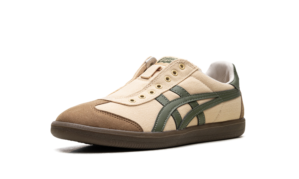 Onitsuka Tiger Tokuten Slip-On Sneakers in Beige Brown Green - product image from the listing.