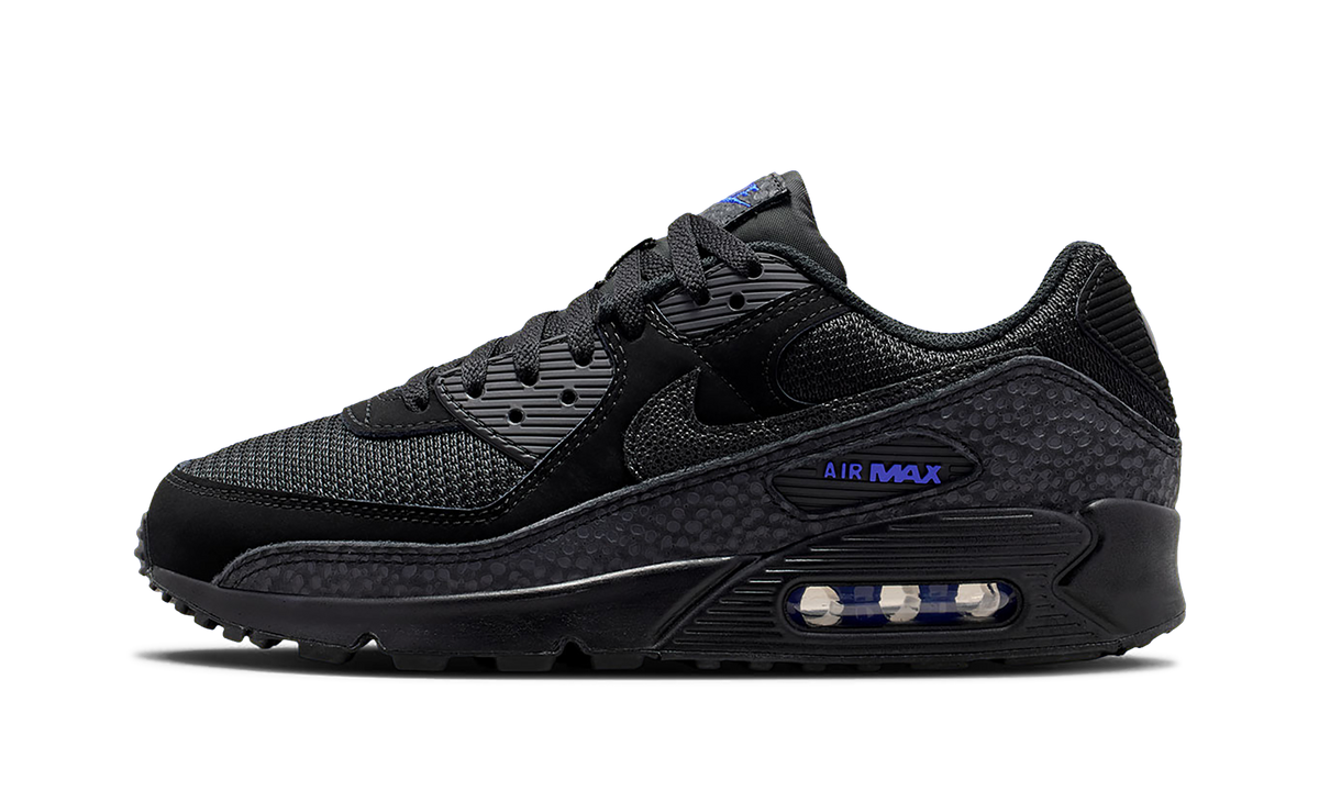 "Black Dark Smoke Grey Old Royal" Air Max 90 IV4454 010 - product image from the listing.